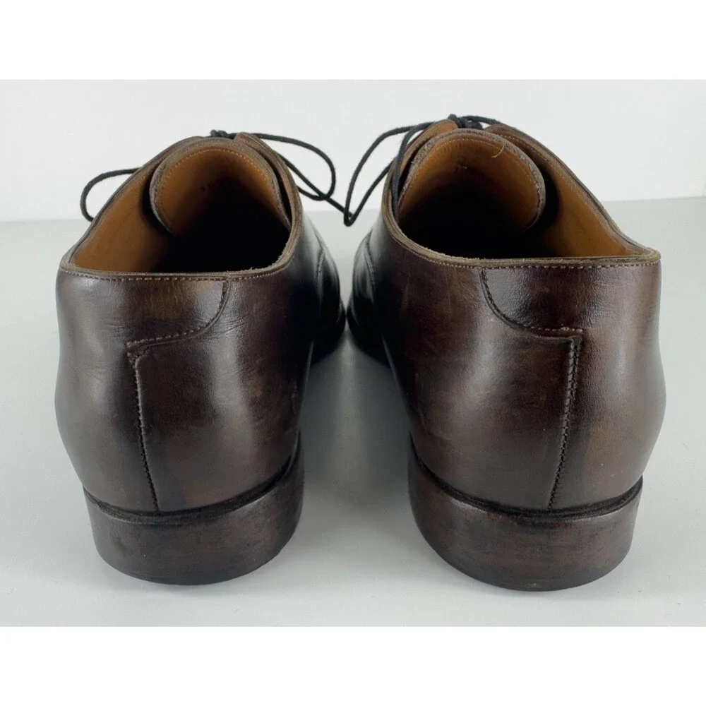 Meermin Mallorca Dark Brown Calf Leather Men's Oxford Dress Shoes Size US 8
